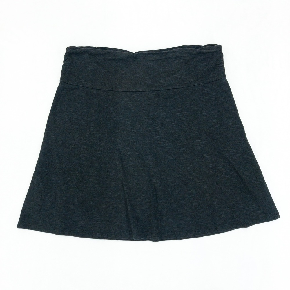 Toad‎ & Co Chaka Skirt Womens XL Charcoal Gray Organic Cotton Tencel A-Line Mini